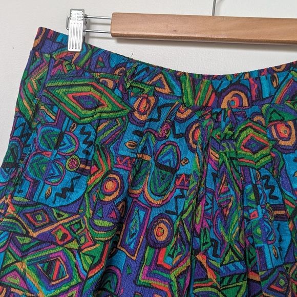 Flowy multicolored rayon shorts M - Picture 7 of 9